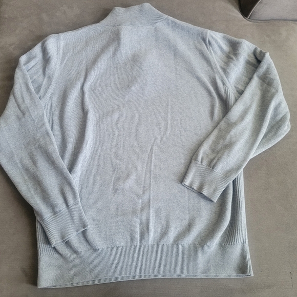 Men's Barbour 1/4 Zip Pullover Knit Sweater Gray Size Mens M - Picture 6 of 6